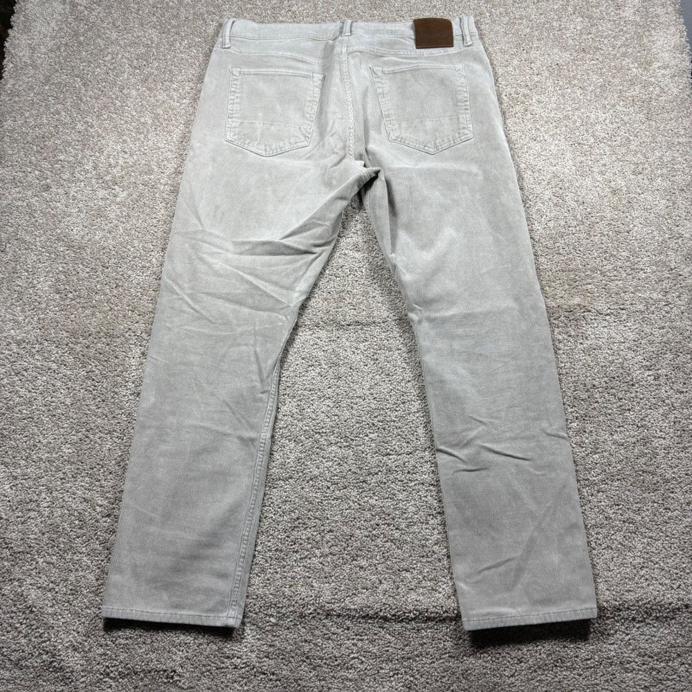 Tom Ford Mens Straight Leg Corduroy Pants Grey Size 38 Button Fly Made in USA